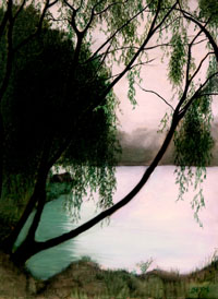 Lana Deym Campbell painting of central park tree